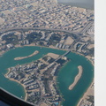Abflug von Doha und Sicht auf die Stadt